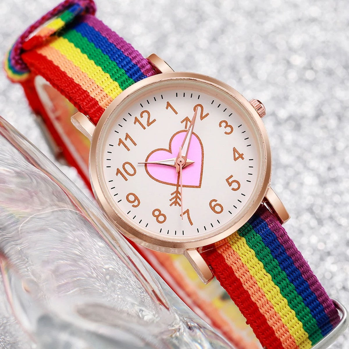 Rainbow Strap Luminous Watch For Women