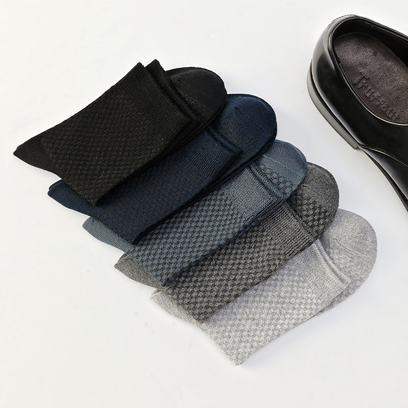 Mens Casual Soft And Breathable Mid-calf Socks