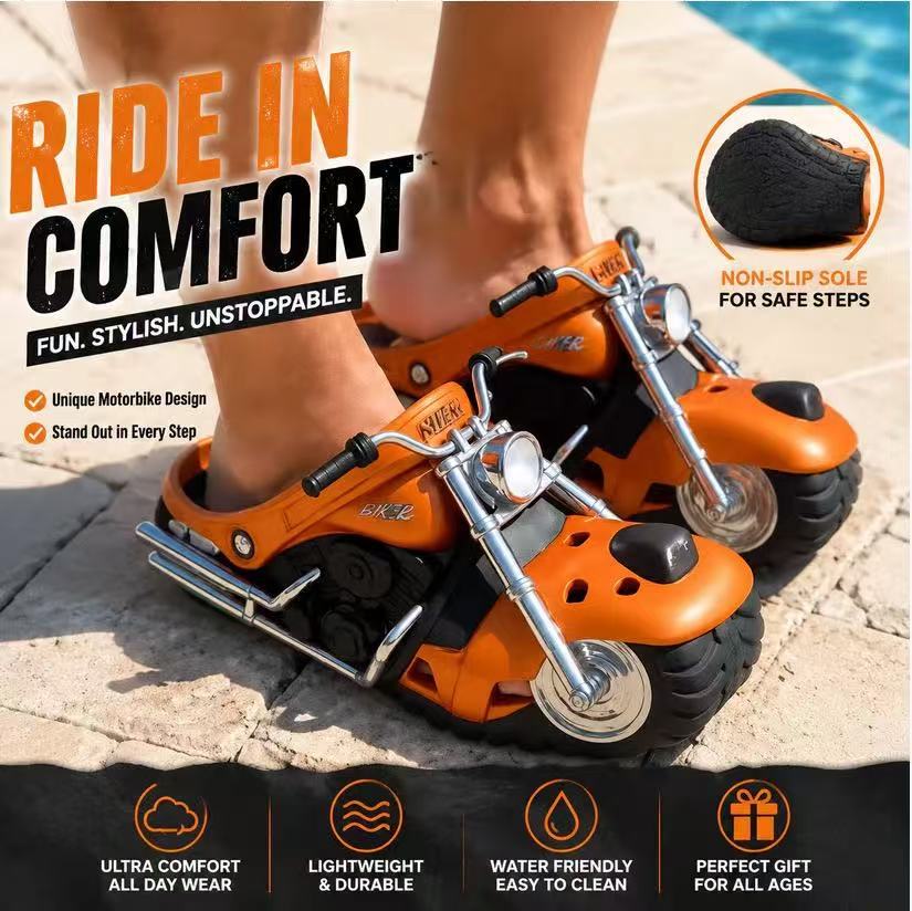 Funny Motorcycle-shaped Slippers Mens Style