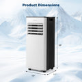 10000 BTU Portable Air Conditioner with Fan and Dehumidifier and LED Display