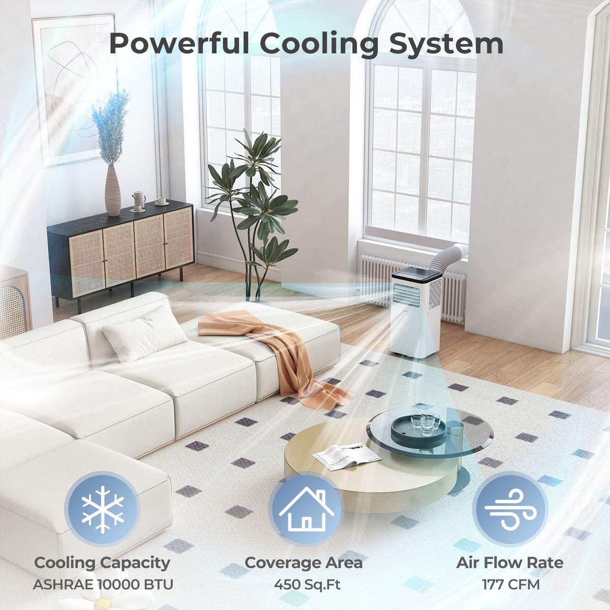 10000 BTU Portable Air Conditioner with Remote Control
