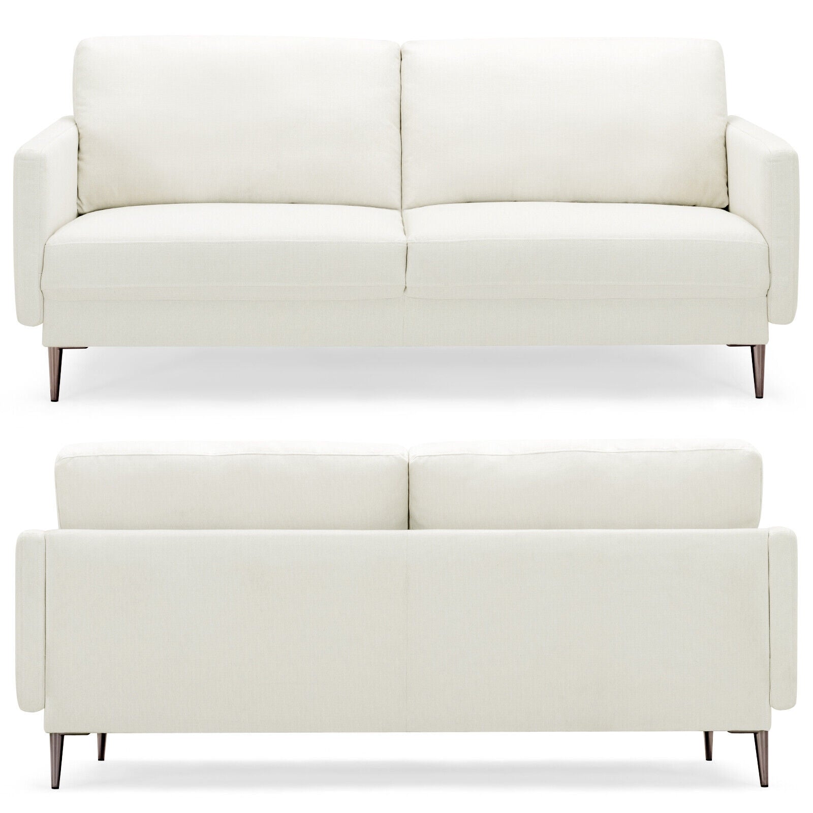 Modern Loveseat with Comfy Backrest Cushions