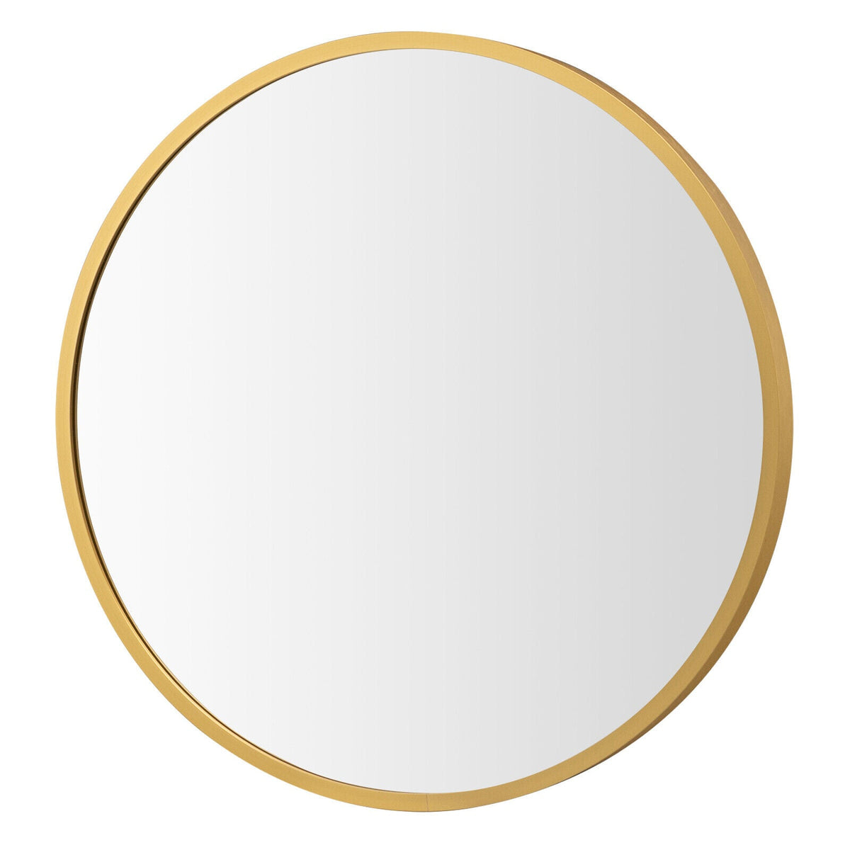 16-inch Round Wall Mirror with Aluminum Alloy Frame