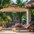 10 FT Tiki Patio Umbrella with 2-Tier Vented Canopy