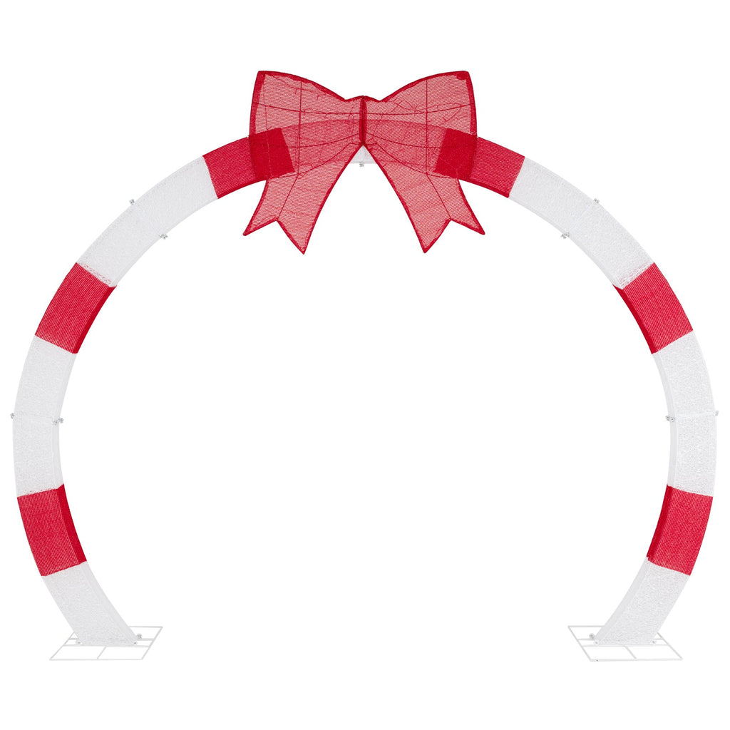 10.4 Feet Christmas Archway with Large Bow and LED Lights