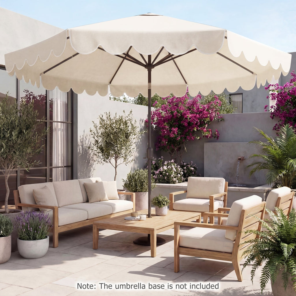 10 FT Patio Umbrella with Push Button Tilt and Crank