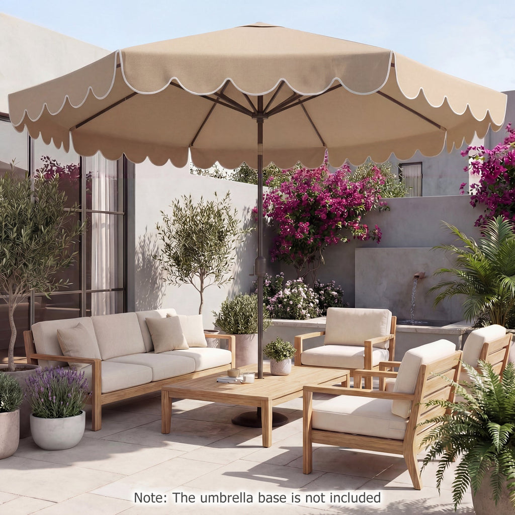 10 FT Patio Umbrella with Push Button Tilt and Crank