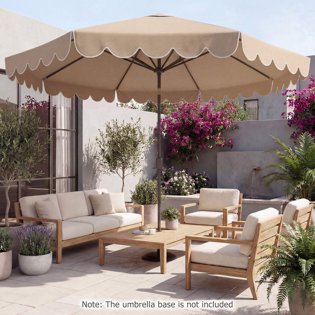 10 FT Patio Umbrella with Push Button Tilt and Crank