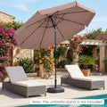 10 FT Scalloped Patio Umbrella with Push Button Tilt