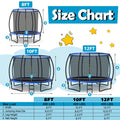 10 Feet ASTM Approved Recreational Trampoline with Ladder