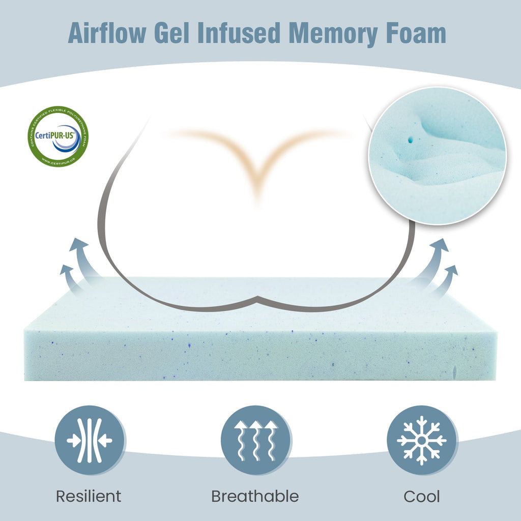 10 Pack Seat Cushions Gel Memory Foam for Back