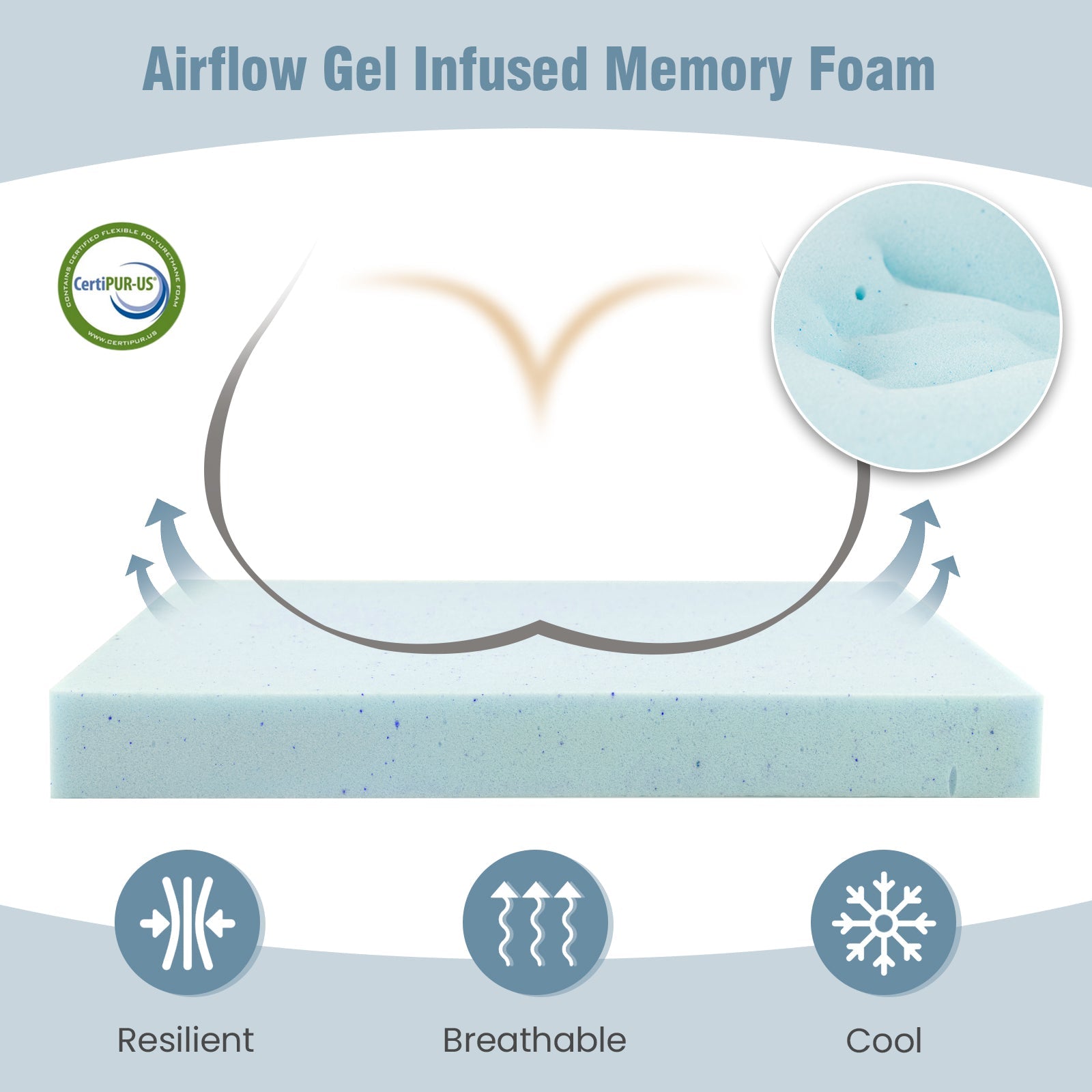 10 Pack Seat Cushions Gel Memory Foam for Back