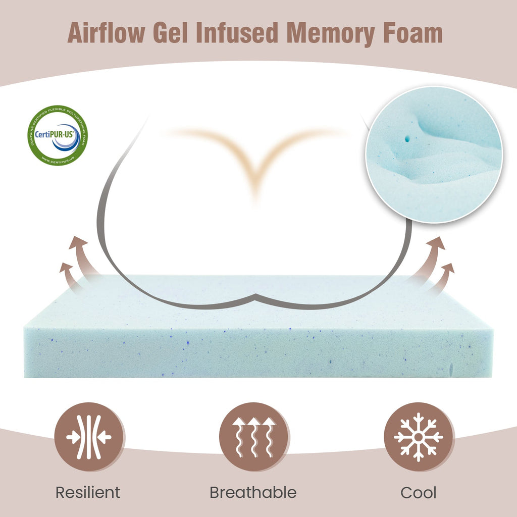 10 Pack Seat Cushions Gel Memory Foam for Back
