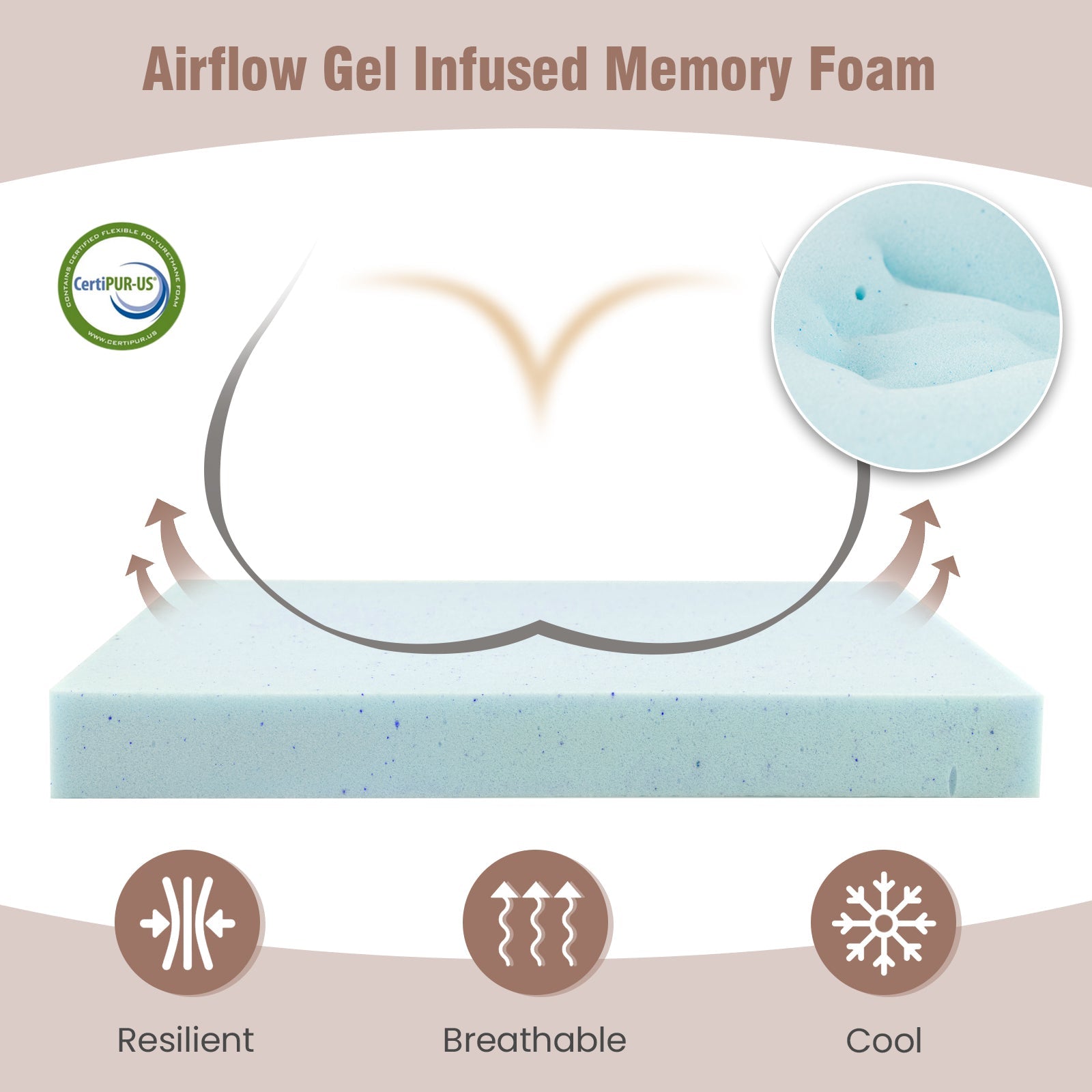 10 Pack Seat Cushions Gel Memory Foam for Back