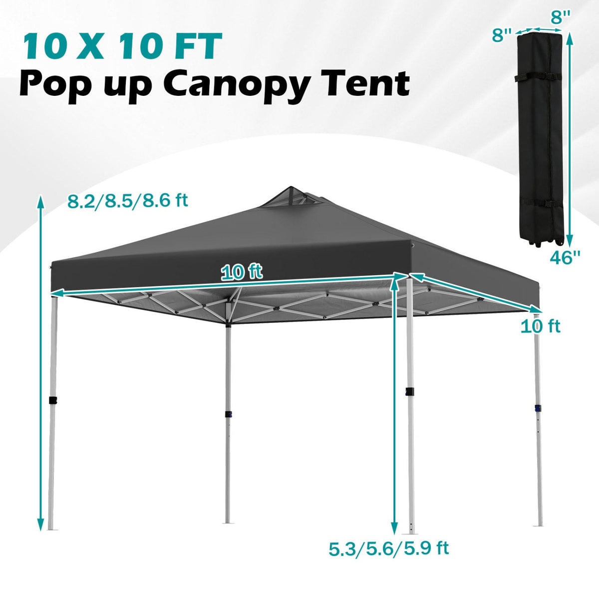 10 x 10 Feet Outdoor Commercial Pop up Canopy Tent