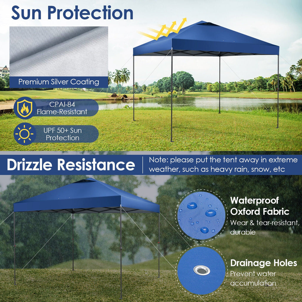 10 x 10 Feet Foldable Outdoor Instant Pop-up Canopy with Carry Bag