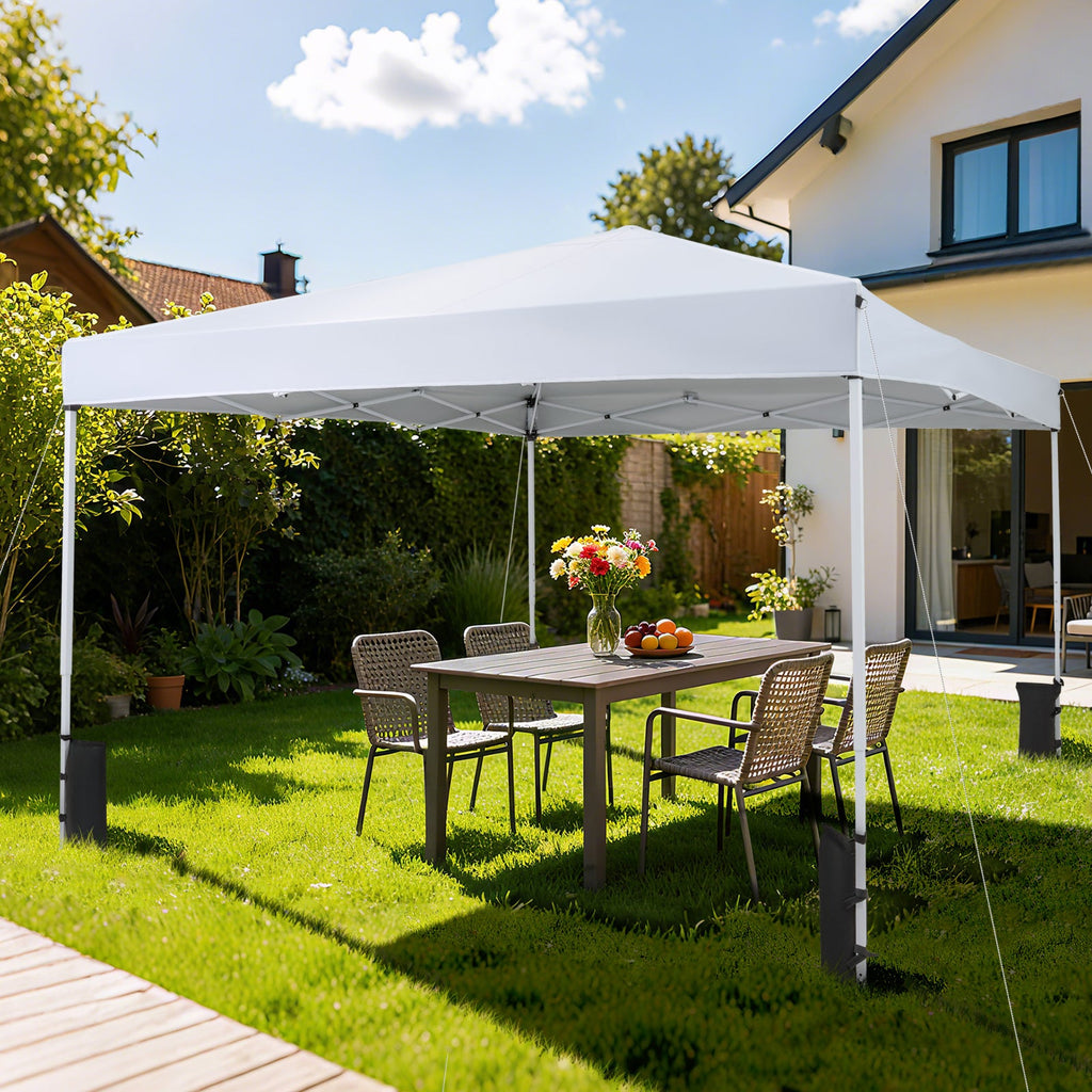 10 x 10 Feet Pop up Canopy Tent with Carrying Bag and 4 Sandbags