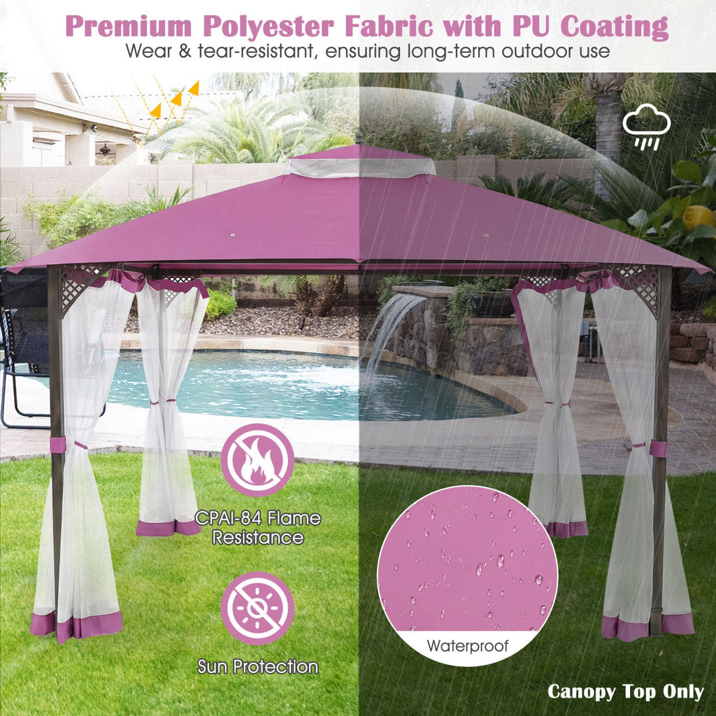 10' x 12' Gazebo Replacement Canopy Top with Air Vent