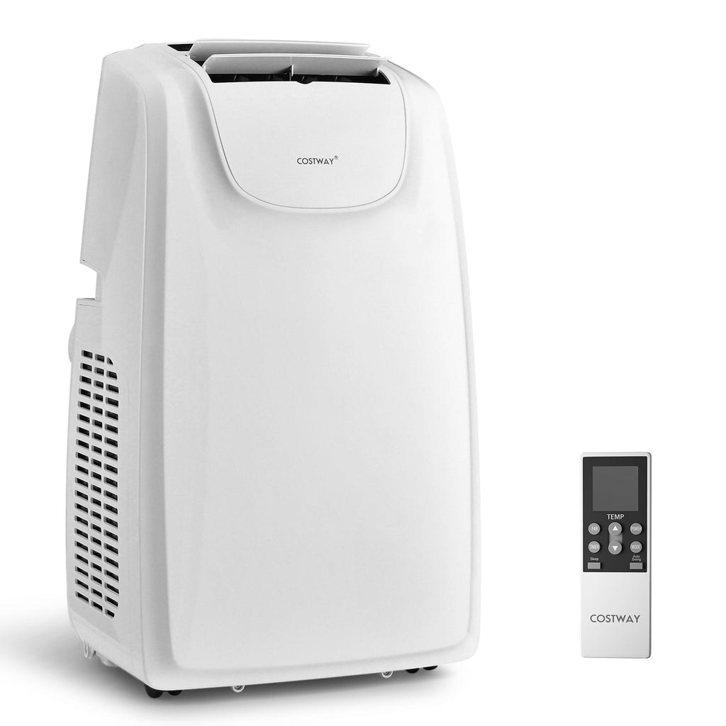 12000 BTU Dual Hose Portable Air Conditioner with Remote Control-White