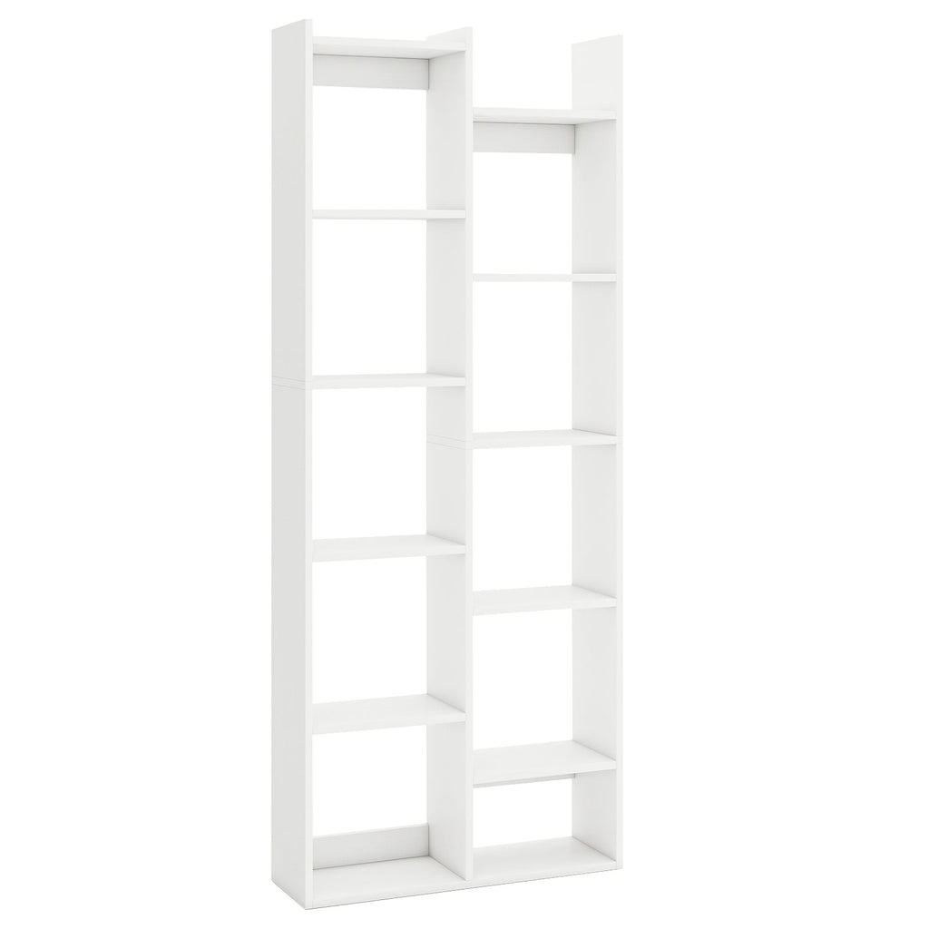 11-Tier Modern Book Organizer Bookcase with Anti-Tipping Kits
