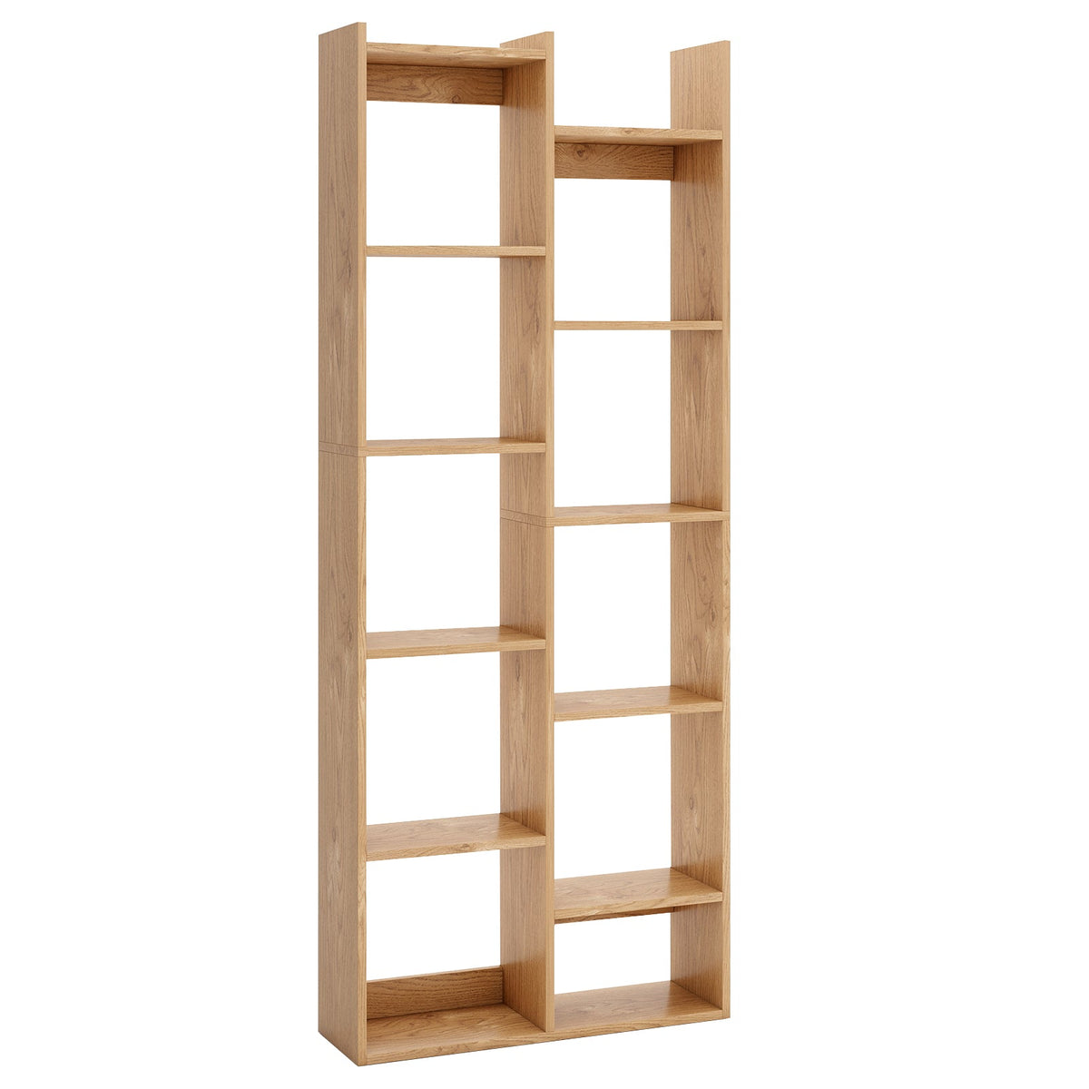 11-Tier Modern Book Organizer Bookcase with Anti-Tipping Kits