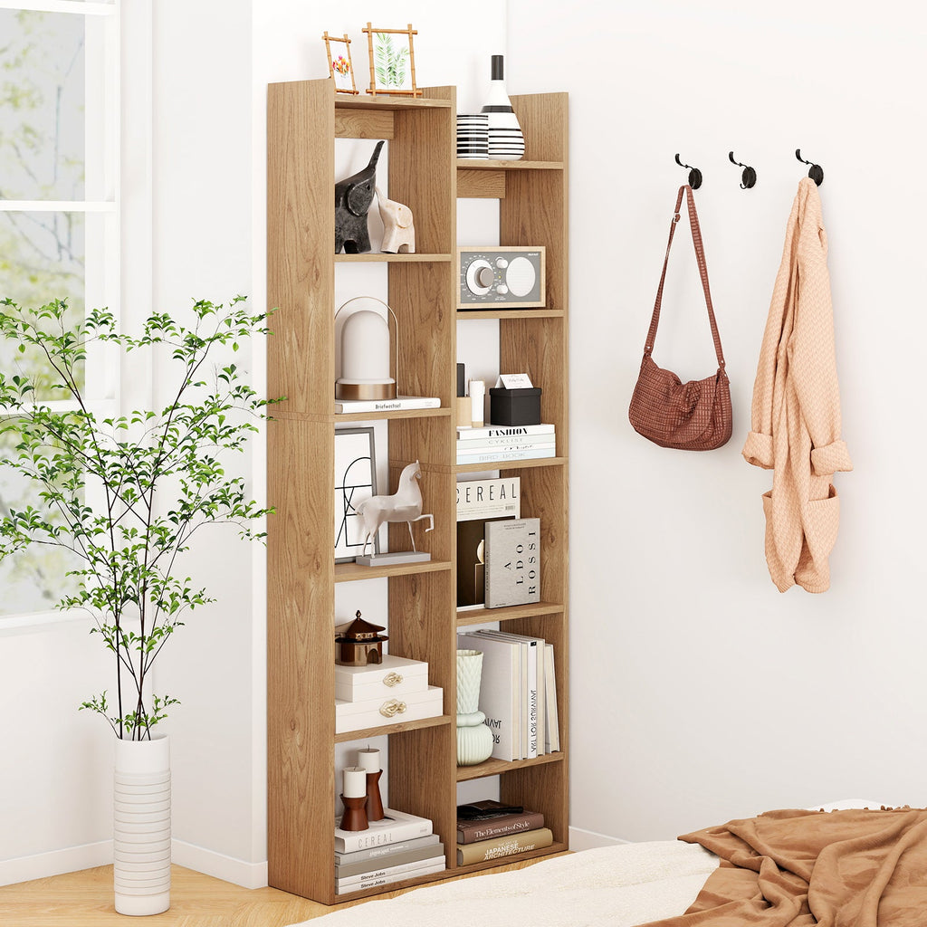 11-Tier Modern Book Organizer Bookcase with Anti-Tipping Kits