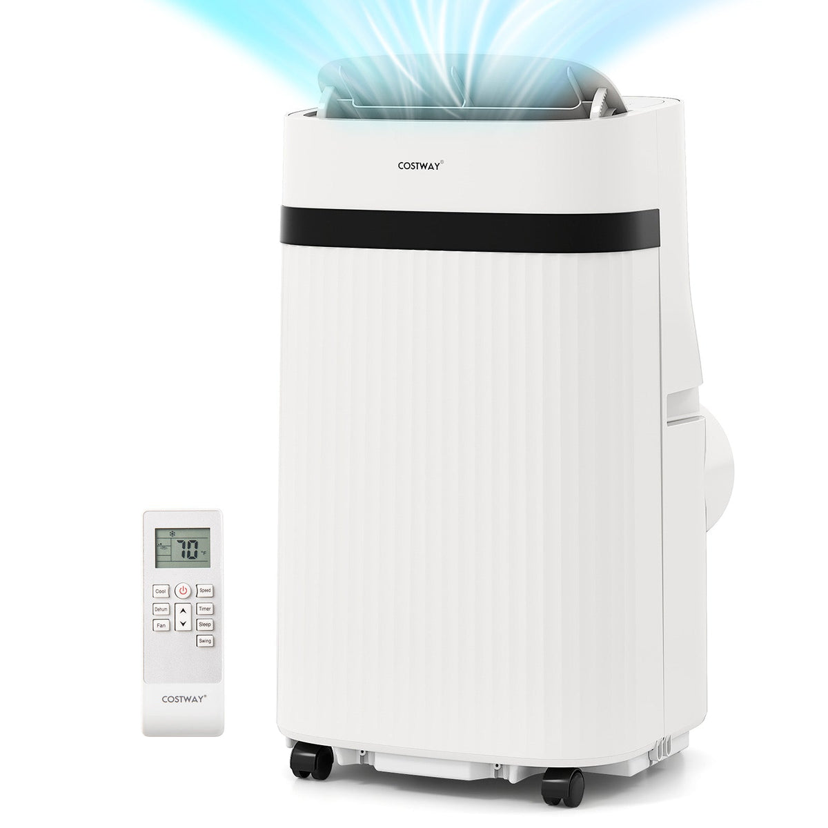 12000 BTU Portable Air Conditioner 3 in 1 Energy-saving with Fan and Dehumidifier-White