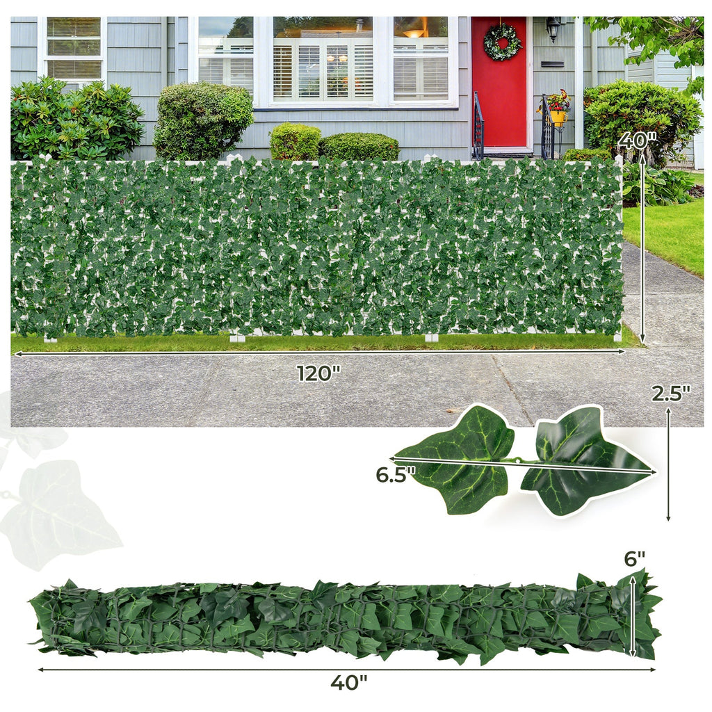 120 x 40  Inch Artificial Ivy Privacy Fence