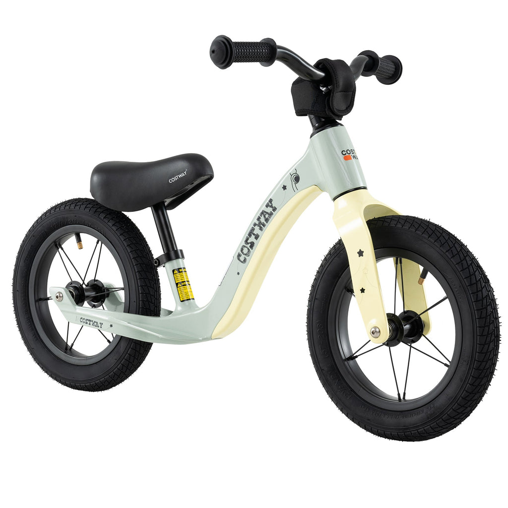 12-Inch Balance Bike with Adjustable Seat and Rotatable Handlebar for Over 36 Months Old