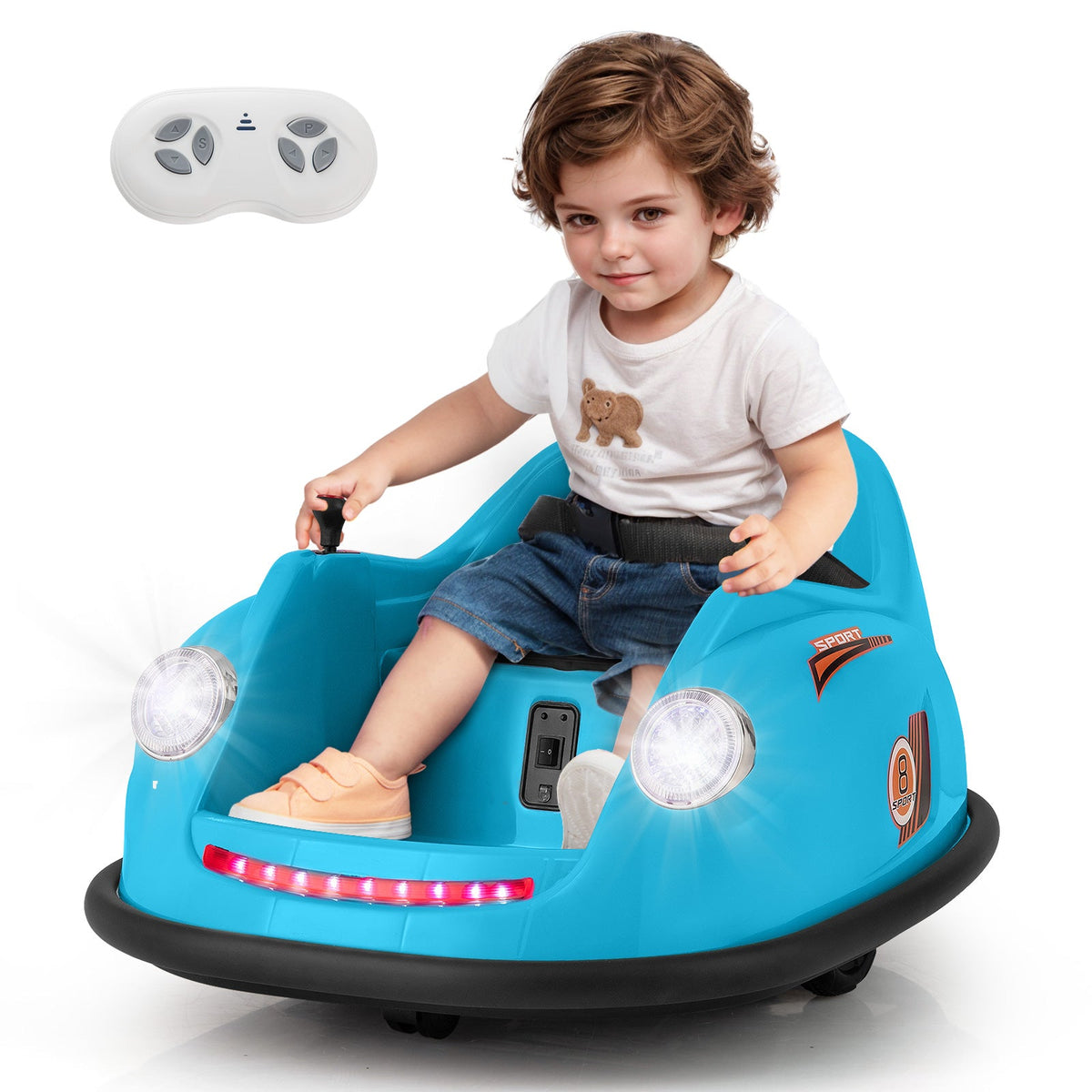 12V Electric Kids Ride on Bumper Car Battery Powered Bumping Car with Remote Control