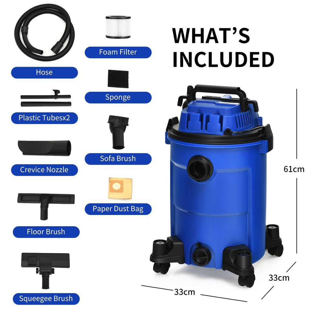 3 in 1 6.6 Gallon 4.8 Peak HP Wet Dry Vacuum Cleaner with Blower