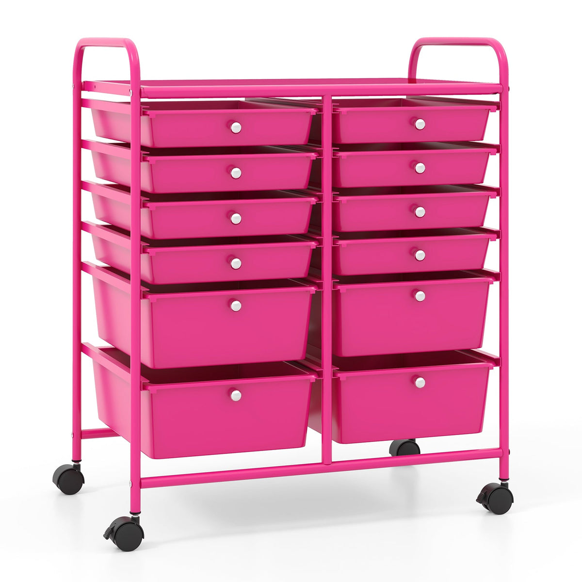 12 Storage Drawer Organizer Bins Rolling Cart