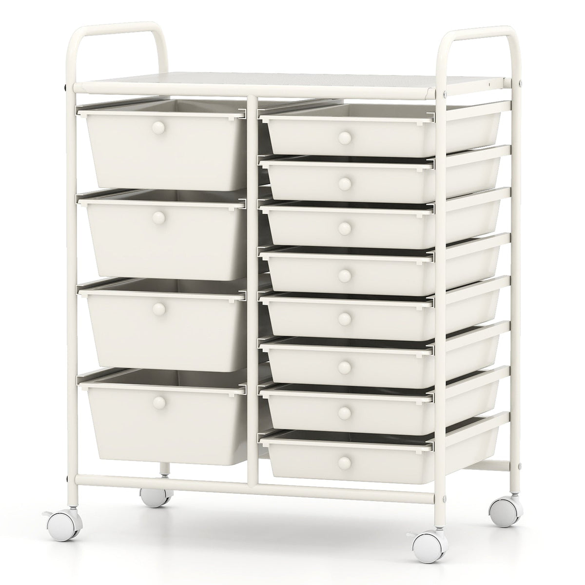 12-Drawer Utility Rolling Cart with Drawers Multi-Use Storage