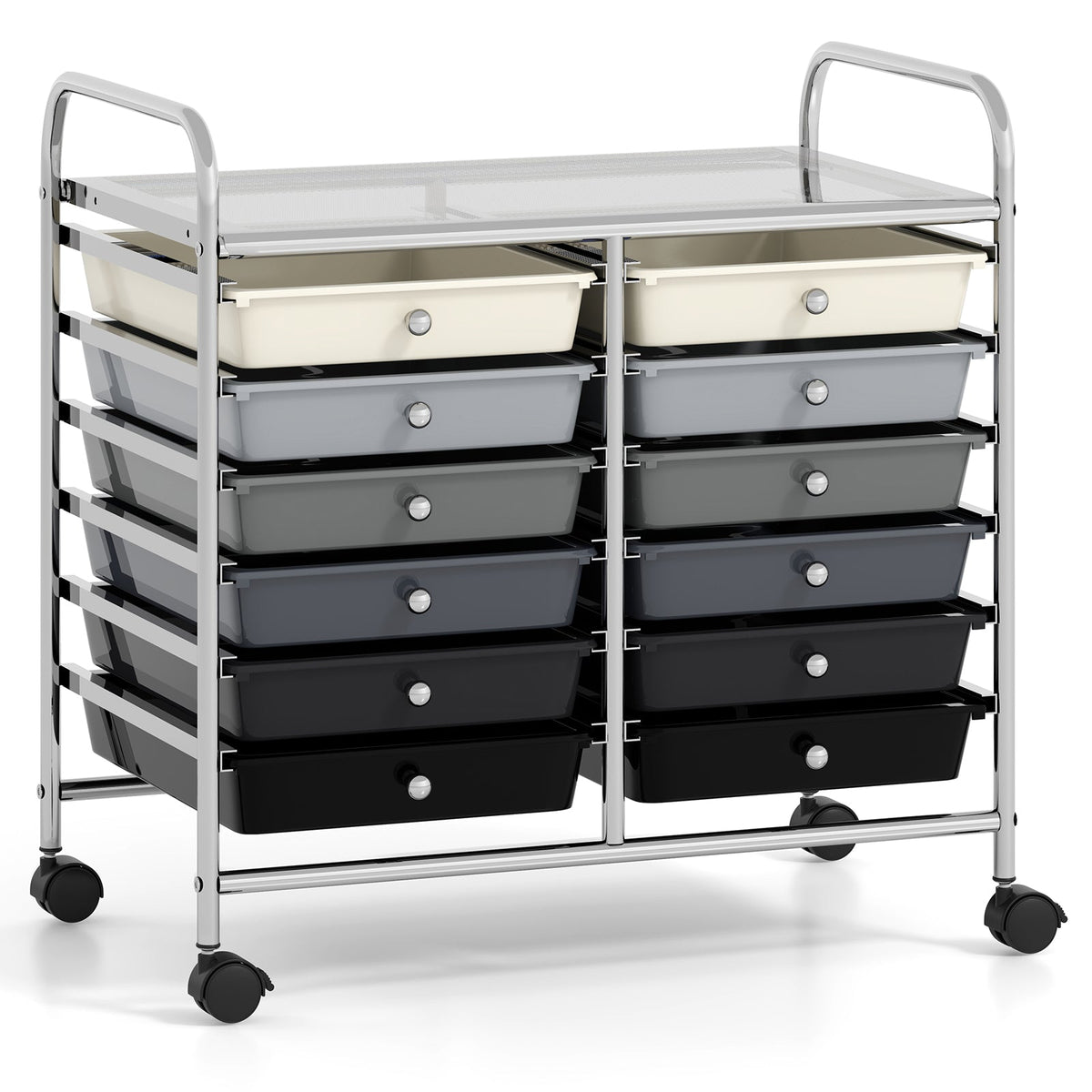 12 Drawers Rolling Storage Cart for Home and Office