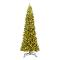 12 FT Tall Prelit Hinged Artificial Christmas Tree with 2536 PVC Branch Tips