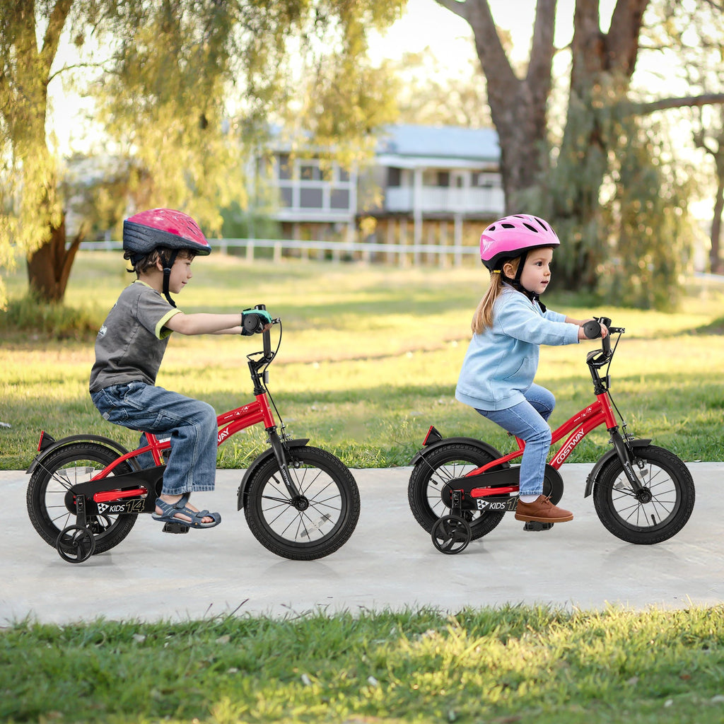14 Inch Kids Bike Adjustable Bicycle with Reflectors and Bell for 3-5 Years Old