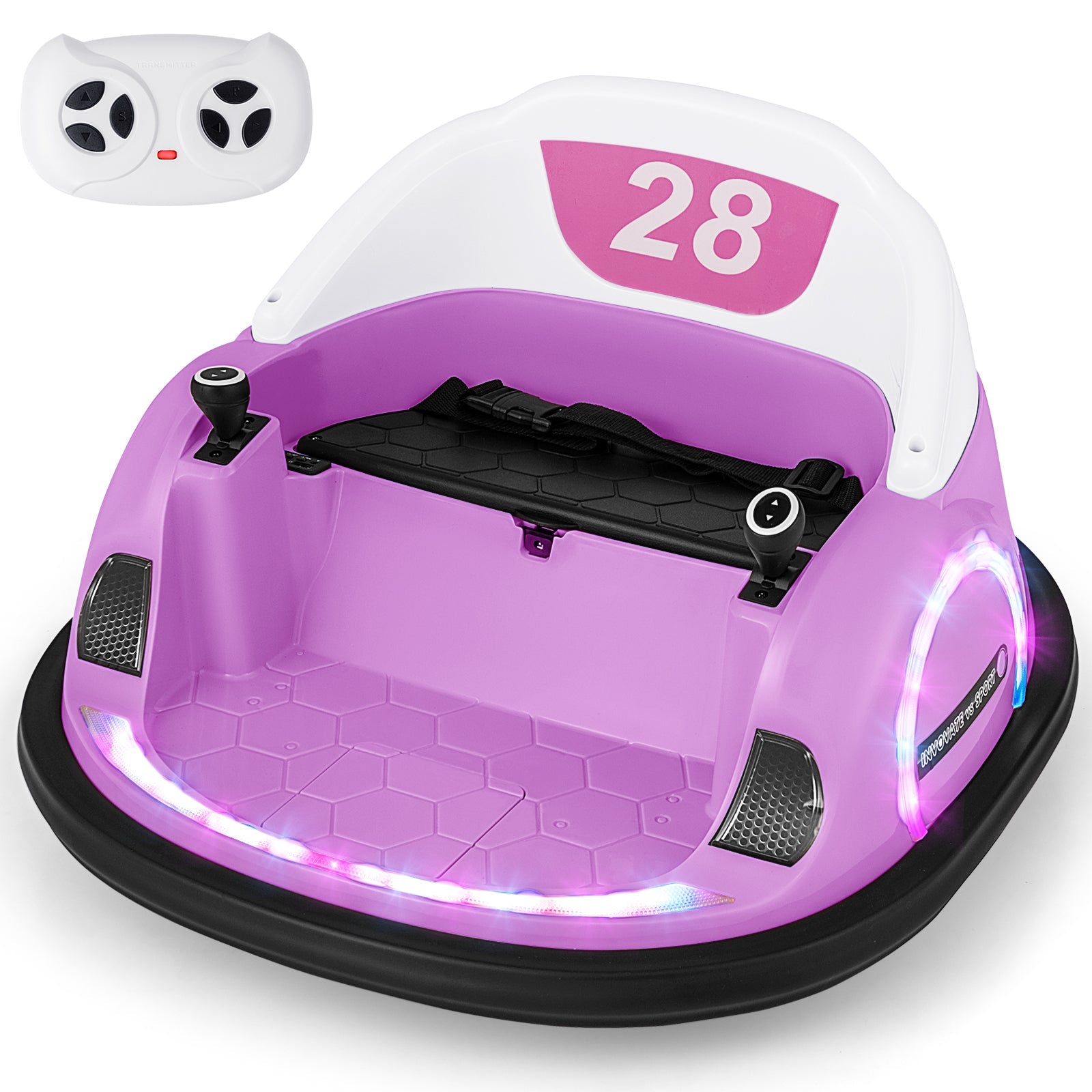 12V Ride On Bumper Car with Remote Control for Toddlers