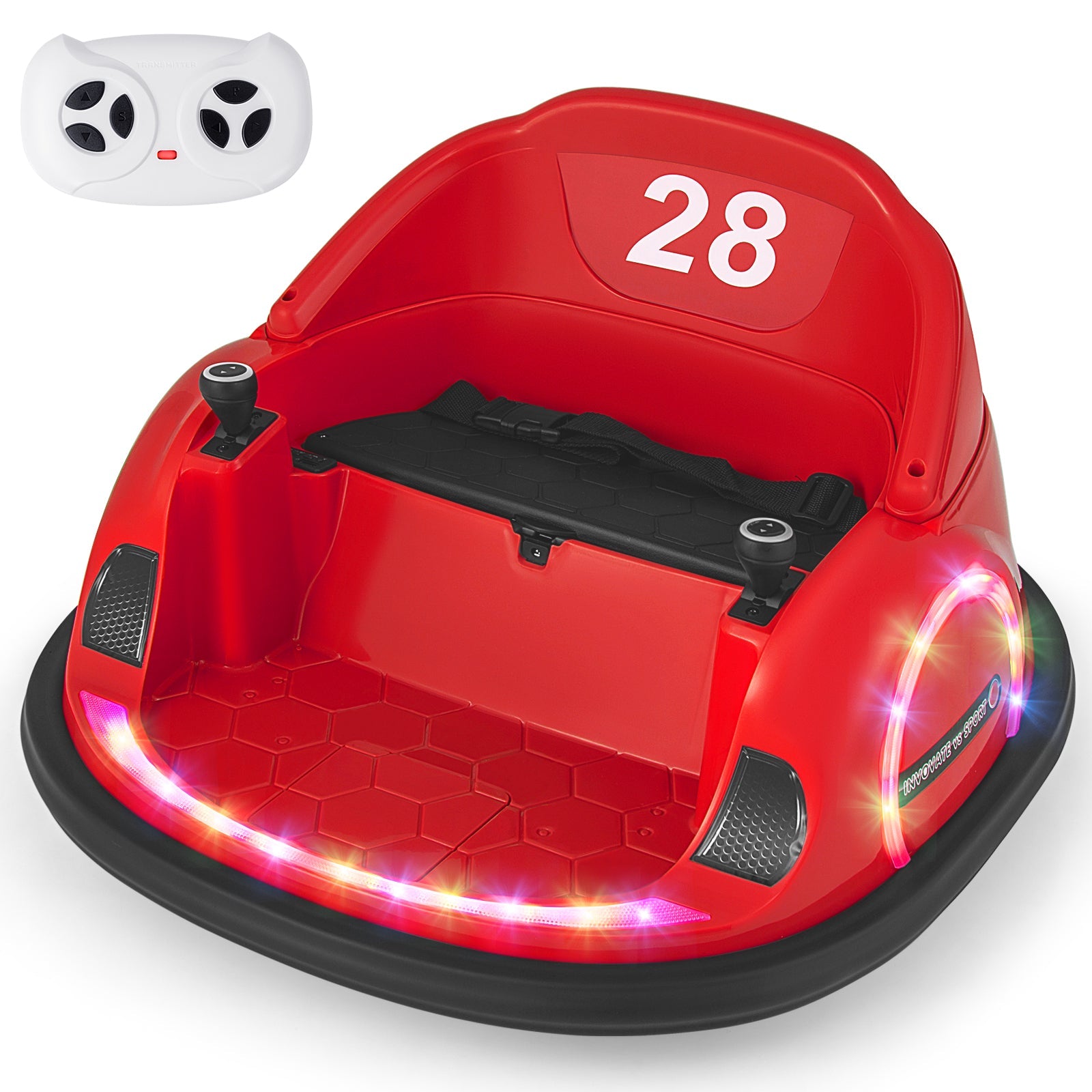 12V Ride On Bumper Car with Remote Control for Toddlers