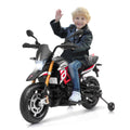 12V Kids Ride-On Motorcycle Aprilia Licensed with Sounds and Music