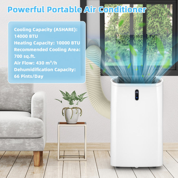 14,000 BTU Smart Portable AC – App & WiFi