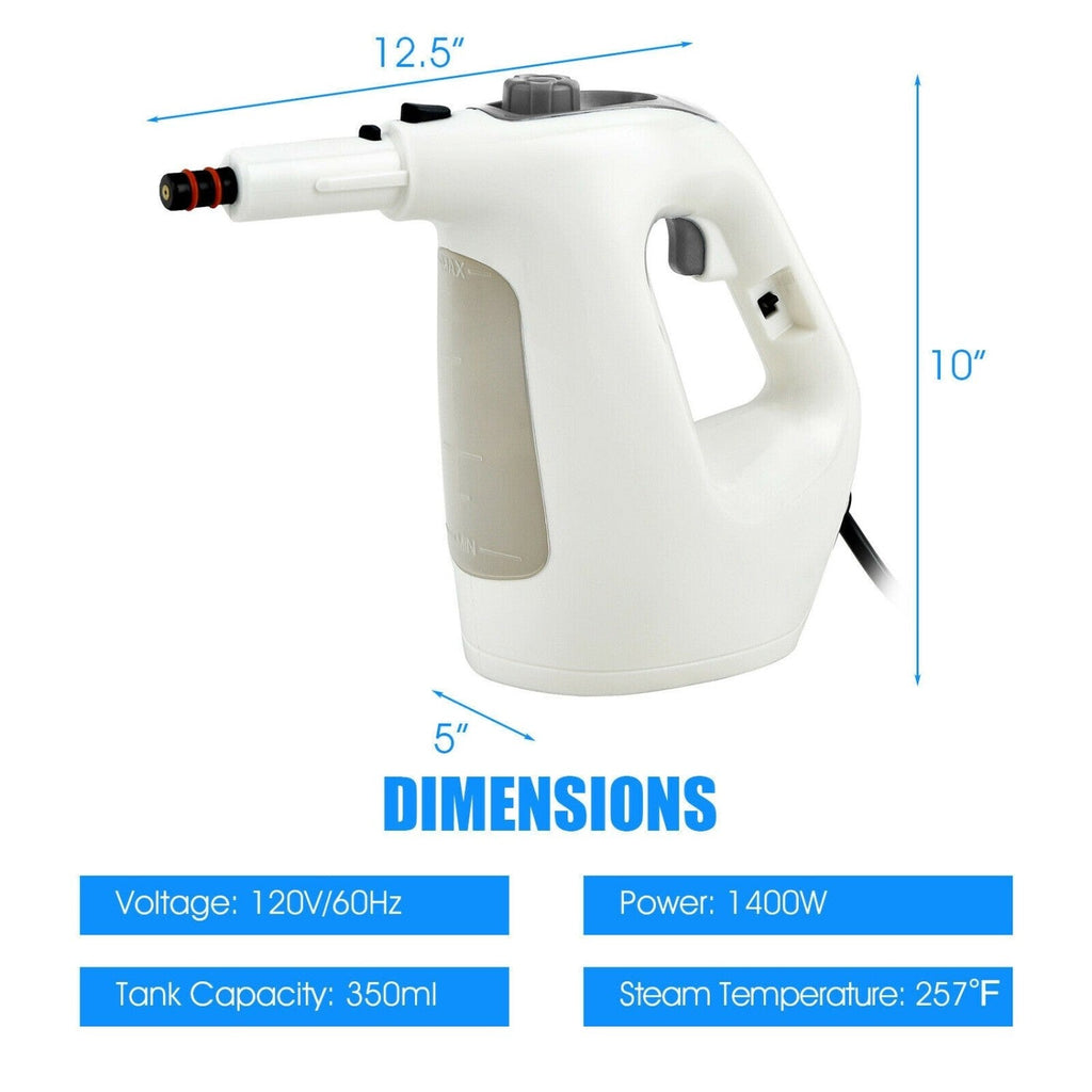 Handheld Steam Cleaner 1400W with 14-Piece Accessory Kit