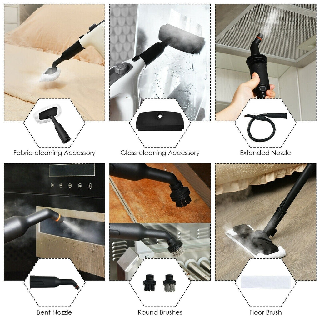 Handheld Steam Cleaner 1400W with 14-Piece Accessory Kit