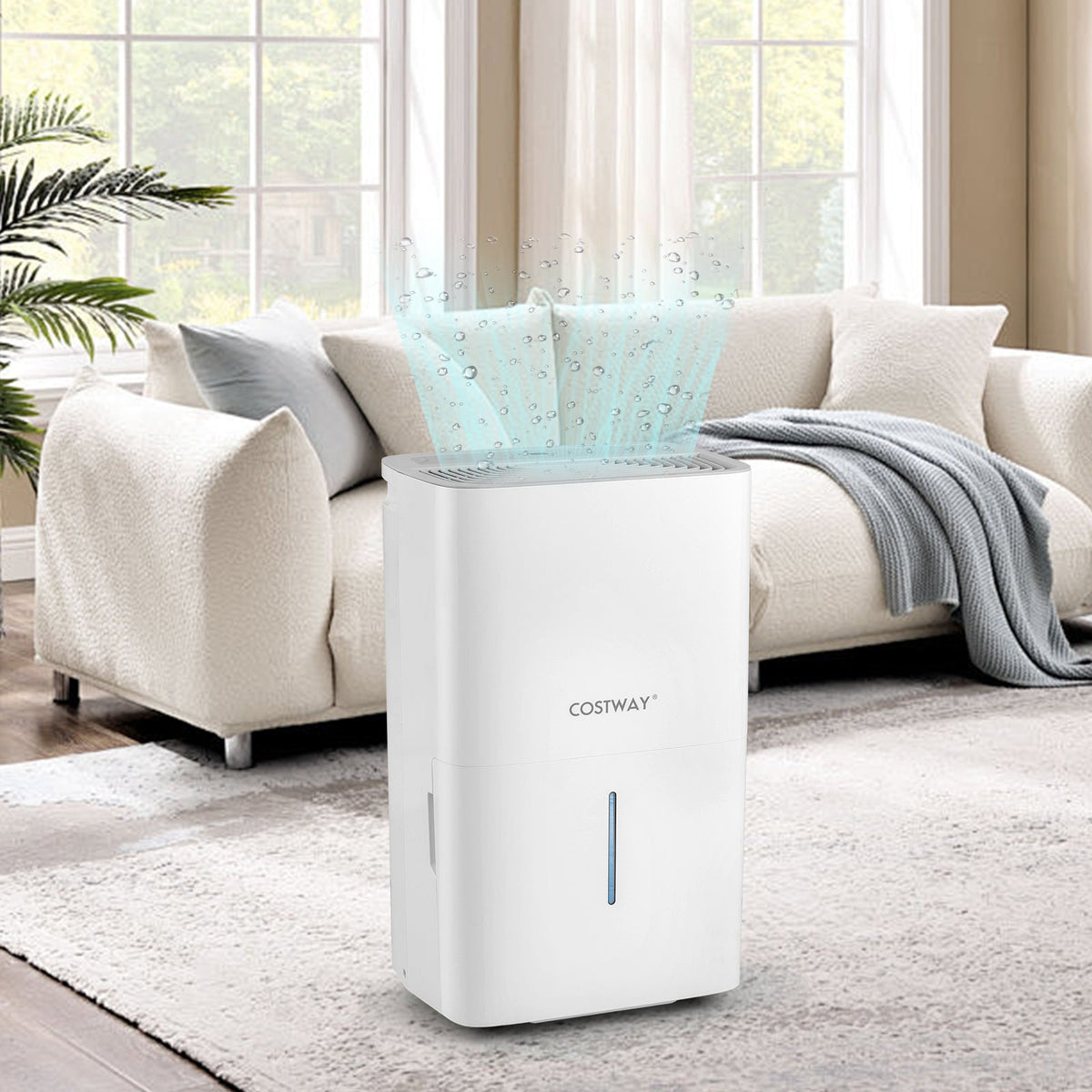 150 Pints Dehumidifier with 24H Timer and LED Display-White