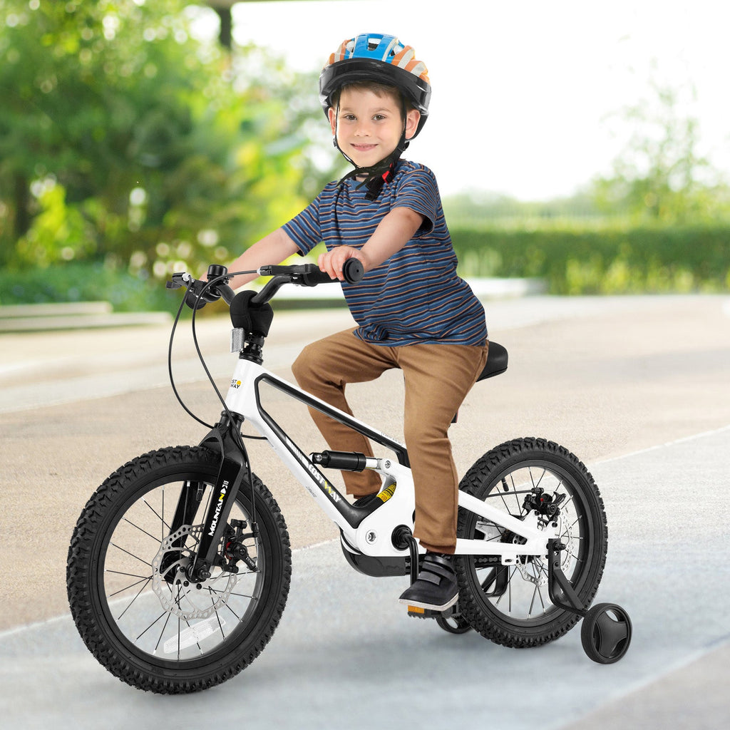 16 Inch Kids Bike Magnesium Alloy Bicycle Adjustable for Aged 4 to 7-16 inches