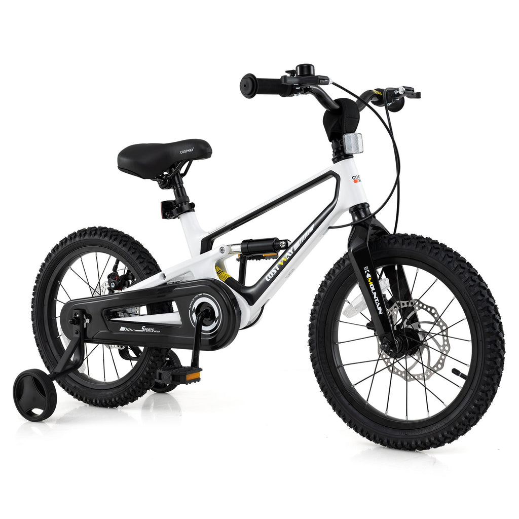 16 Inch Kids Bike Magnesium Alloy Bicycle Adjustable for Aged 4 to 7-16 inches