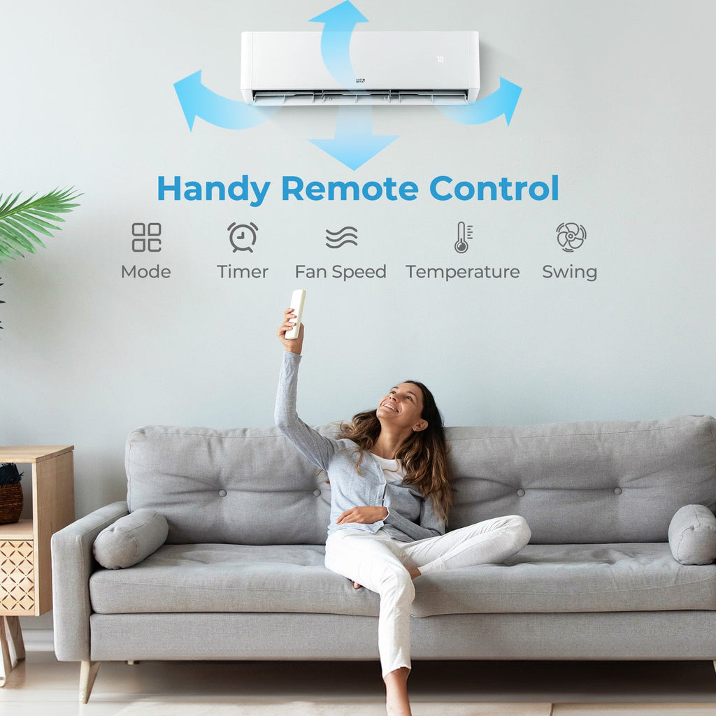 18000 BTU 2 Zone 22 SEER2 Mini Split AC with Heat Pump