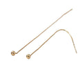 Long Tassel Earrings with Beaded Ear Threads