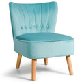 Armless Accent Chair Tufted Velvet Leisure Chair