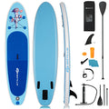 10 Feet Inflatable Stand Up Paddle Board with Adjustable Paddle Pump