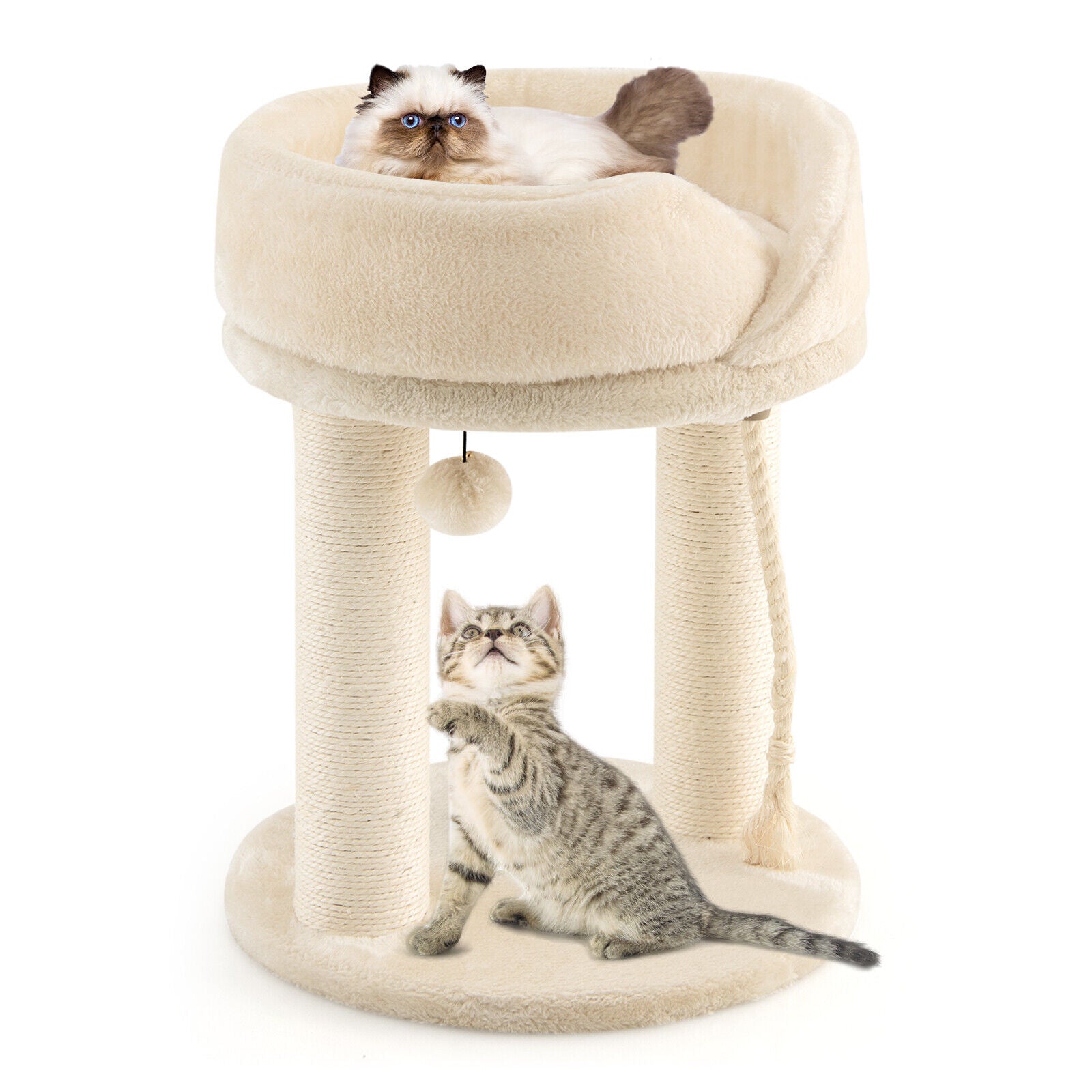 Cat Climbing Tree with Plush Perchs and Scratching Post